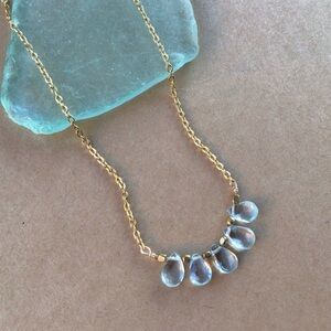 Sundance Charm Genuine Aquamarine Necklace